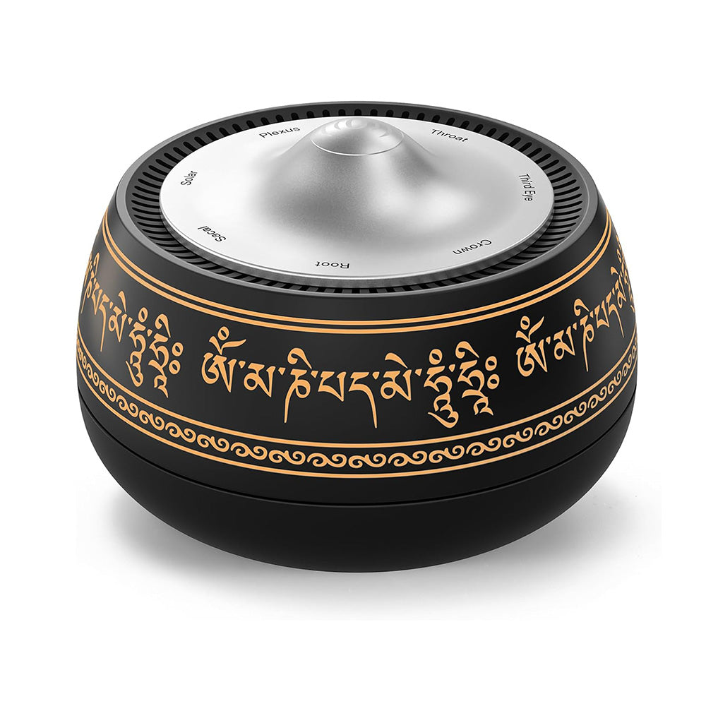 Portable Electronic Tibetan Singing Bowl for Yoga, Relaxation, Reiki, Meditation, Best Gift Choice, 8 Chakra Modes(Crown-Root）