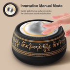 Portable Electronic Tibetan Singing Bowl for Yoga, Relaxation, Reiki, Meditation, Best Gift Choice, 8 Chakra Modes(Crown-Root）